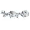 Pendientes de botón Galaxy con diamantes cultivados en laboratorio de 0,5 ct en total, formas mixtas, plata esterlina