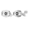 Pendientes de botón Galaxy con diamantes cultivados en laboratorio de 0,5 ct en total, formas mixtas, plata esterlina