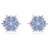 Pendientes de botón «Magic» con copo de nieve, azul, chapados en rodio Pendientes de botón «Magic» con copo de nieve, azul, chapados en rodio