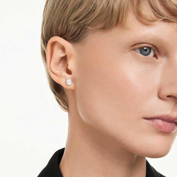 Pendientes de botón octogonales con diamantes cultivados en laboratorio de 1.0 Ct Tw, forma octogonal, oro blanco de 14K Pendientes de botón octogonales con diamantes cultivados en laboratorio de 1.0 Ct Tw, forma octogonal, oro blanco de 14K