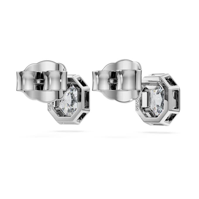 Pendientes de botón octogonales con diamantes cultivados en laboratorio de 1.0 Ct Tw, forma octogonal, oro blanco de 14K Pendientes de botón octogonales con diamantes cultivados en laboratorio de 1.0 Ct Tw, forma octogonal, oro blanco de 14K