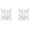 Pendientes de botón Stilla Attract, corte cuadrado, blancos, chapados en rodio Pendientes de botón Stilla Attract, corte cuadrado, blancos, chapados en rodio