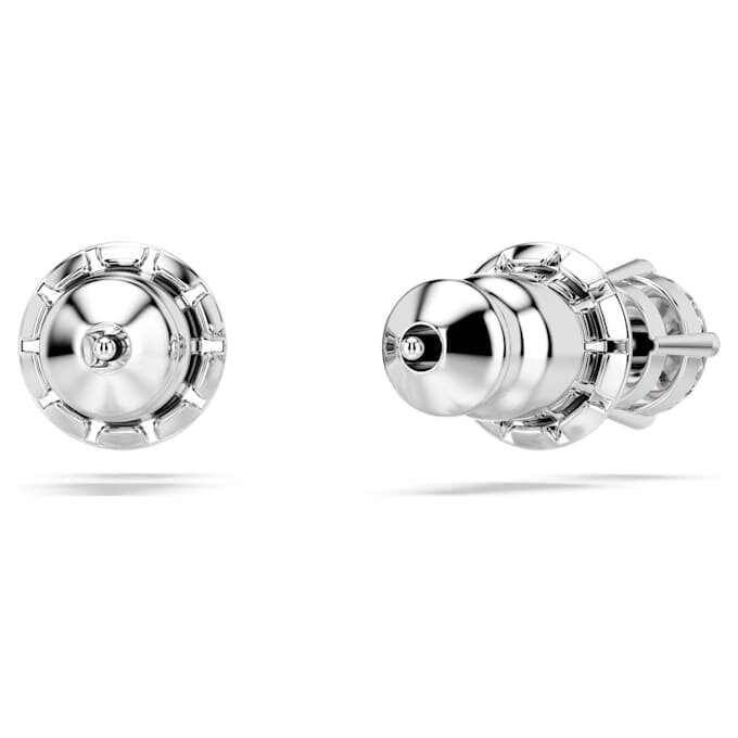 Pendientes de botón Stilla Attract, corte redondo, blancos, chapados en rodio Pendientes de botón Stilla Attract, corte redondo, blancos, chapados en rodio