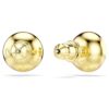 Pendientes de botón Una Angelic, corte redondo, color caramelo, chapado en tono dorado