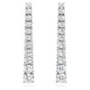 Pendientes de gota Eternity con diamantes cultivados en laboratorio, 1,3 Ct en total, forma redonda, oro blanco de 14K