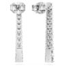 Pendientes de gota Eternity con diamantes cultivados en laboratorio, 1,3 Ct en total, forma redonda, oro blanco de 14K