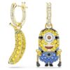 Pendientes de los Minions Stuart y Banana con pavé, mini, multicolores, chapados en tono dorado