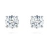 Pendientes de solitario Eternity con diamantes cultivados en laboratorio, 1 Ct Tw, forma redonda, oro blanco de 14K