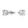 Pendientes de solitario Eternity con diamantes cultivados en laboratorio, 1 Ct Tw, forma redonda, oro blanco de 14K