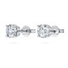Pendientes de solitario Eternity con diamantes cultivados en laboratorio, 1 Ct Tw, forma redonda, oro blanco de 14K