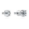 Pendientes de solitario Eternity con diamantes cultivados en laboratorio, 2 ct en total, forma redonda, oro blanco de 14K