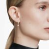 Pendientes Eternity con diamantes cultivados en laboratorio, 0,7 ct en total, forma redonda, oro blanco de 14K