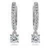 Pendientes Eternity con diamantes cultivados en laboratorio, 0,7 ct en total, forma redonda, oro blanco de 14K