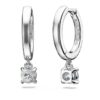 Pendientes Eternity con diamantes cultivados en laboratorio, 0,7 ct en total, forma redonda, oro blanco de 14K