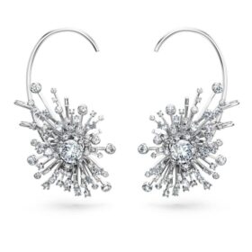 Pendientes Galaxy con diamantes cultivados en laboratorio, 14.67 Ct Tw, formas mixtas, oro blanco de 18K