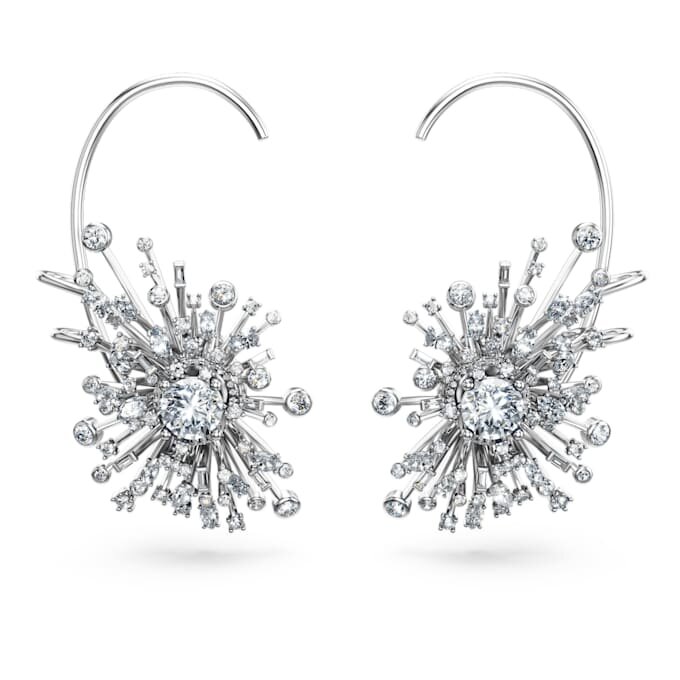 Pendientes Galaxy con diamantes cultivados en laboratorio, 14.67 Ct Tw, formas mixtas, oro blanco de 18K Pendientes Galaxy con diamantes cultivados en laboratorio, 14.67 Ct Tw, formas mixtas, oro blanco de 18K