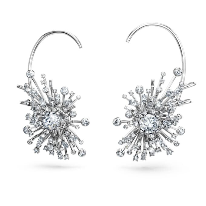 Pendientes Galaxy con diamantes cultivados en laboratorio, 14.67 Ct Tw, formas mixtas, oro blanco de 18K Pendientes Galaxy con diamantes cultivados en laboratorio, 14.67 Ct Tw, formas mixtas, oro blanco de 18K
