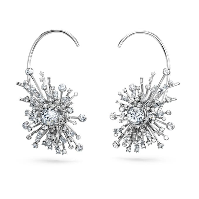 Pendientes Galaxy con diamantes cultivados en laboratorio, 14.67 Ct Tw, formas mixtas, oro blanco de 18K Pendientes Galaxy con diamantes cultivados en laboratorio, 14.67 Ct Tw, formas mixtas, oro blanco de 18K