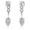 Pendientes «Galaxy» con diamantes cultivados en laboratorio de 0,82 ct en total, formas variadas, plata esterlina Pendientes «Galaxy» con diamantes cultivados en laboratorio de 0,82 ct en total, formas variadas, plata esterlina