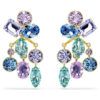 Pendientes Gema con cortes mixtos, multicolores, chapados en tono dorado
