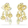 Pendientes Gema con cortes mixtos, multicolores, chapados en tono dorado