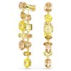 Pendientes Gema Drop: diseño asimétrico, cortes mixtos, largos, amarillos, chapados en tono dorado