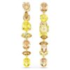 Pendientes Gema Drop: diseño asimétrico, cortes mixtos, largos, amarillos, chapados en tono dorado