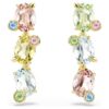 Pendientes Gema Drop: diseño asimétrico, cortes mixtos, multicolores, chapados en tono dorado