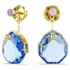 Pendientes Gema «Jackets» en azul, chapados en tono dorado
