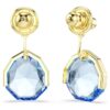 Pendientes Gema «Jackets» en azul, chapados en tono dorado