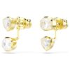 Pendientes Imber con diseño asimétrico, cortes mixtos, blancos, chapados en tono dorado Pendientes Imber con diseño asimétrico, cortes mixtos, blancos, chapados en tono dorado