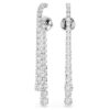 Pendientes Matrix Drop con degradado de cortes redondos, blancos, chapados en rodio Pendientes Matrix Drop con degradado de cortes redondos, blancos, chapados en rodio