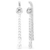 Pendientes Matrix Drop con degradado de cortes redondos, blancos, chapados en rodio Pendientes Matrix Drop con degradado de cortes redondos, blancos, chapados en rodio