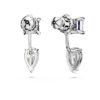 Pendientes Mesmera con cortes mixtos, desmontables, azules, chapados en rodio
