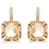 Pendientes Millenia Drop con cortes mixtos, color caramelo, chapados en tono dorado