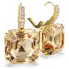 Pendientes Millenia Drop con cortes mixtos, color caramelo, chapados en tono dorado