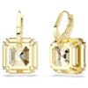 Pendientes Millenia Drop con cortes mixtos, color caramelo, chapados en tono dorado