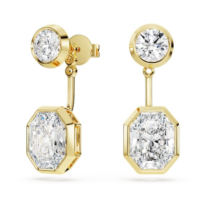 Pendientes «Octagon Jackets» con diamantes cultivados en laboratorio, 7,70 ct en total, formas mixtas, oro amarillo de 18K
