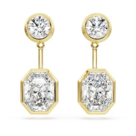Pendientes «Octagon Jackets» con diamantes cultivados en laboratorio, 7,70 ct en total, formas mixtas, oro amarillo de 18K