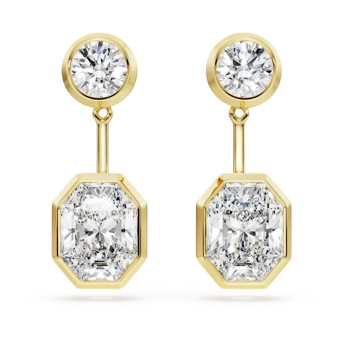 Pendientes «Octagon Jackets» con diamantes cultivados en laboratorio, 7,70 ct en total, formas mixtas, oro amarillo de 18K