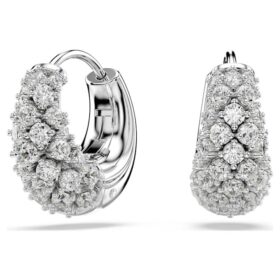 Pendientes Sublima blancos, chapados en rodio