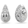 Pendientes Sublima grandes, blancos, chapados en rodio Pendientes Sublima grandes, blancos, chapados en rodio