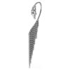 Pendientes tipo «ear cuff» de la Colección Viena: Cisne, blanco, chapado en rutenio