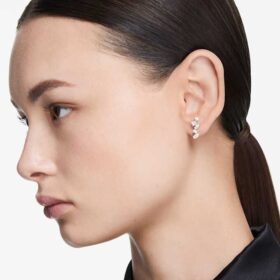 Pendientes tipo «ear cuff» Galaxy con diamantes cultivados en laboratorio de 1,25 quilates en total, formas variadas, oro blanco de 14K
