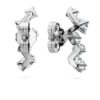 Pendientes tipo «ear cuff» Galaxy con diamantes cultivados en laboratorio de 1,25 quilates en total, formas variadas, oro blanco de 14K
