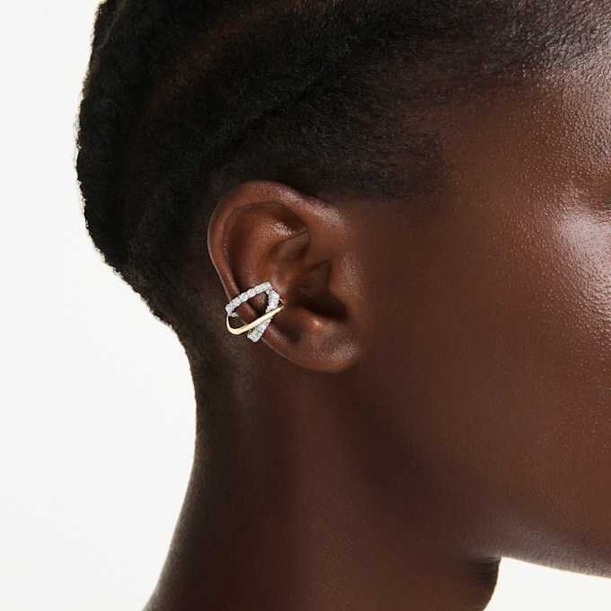 Pendientes tipo «ear cuff» Hyperbola con cortes mixtos, blancos, acabado de metales mixtos Pendientes tipo «ear cuff» Hyperbola con cortes mixtos, blancos, acabado de metales mixtos