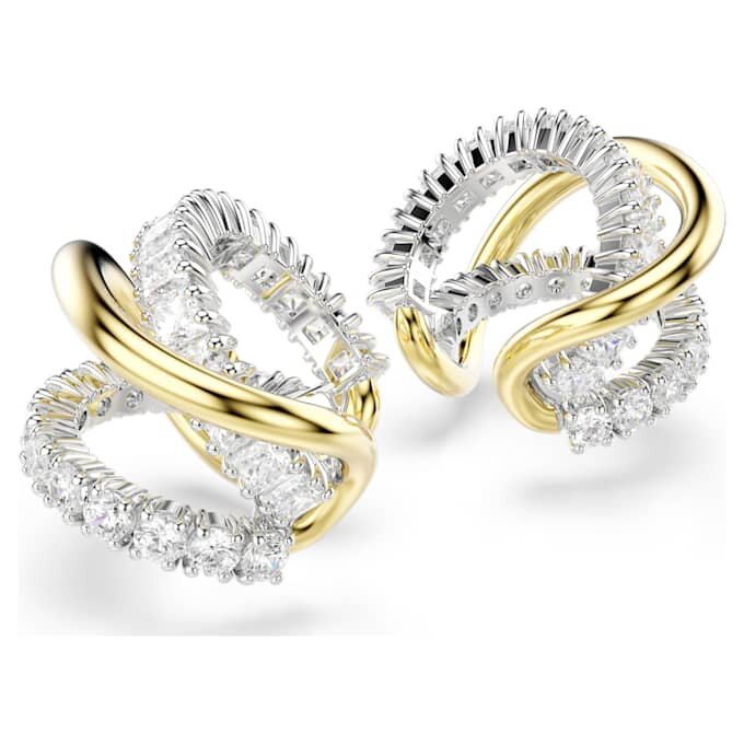 Pendientes tipo «ear cuff» Hyperbola con cortes mixtos, blancos, acabado de metales mixtos Pendientes tipo «ear cuff» Hyperbola con cortes mixtos, blancos, acabado de metales mixtos
