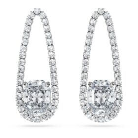 Pendientes tipo tenis octogonales con diamantes cultivados en laboratorio, 7,95 Ct en total, formas mixtas, oro blanco de 18K
