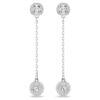 Pendientes «Una Angelic Drop» de corte redondo, blancos, chapados en rodio Pendientes «Una Angelic Drop» de corte redondo, blancos, chapados en rodio