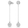 Pendientes «Una Angelic Drop» de corte redondo, blancos, chapados en rodio Pendientes «Una Angelic Drop» de corte redondo, blancos, chapados en rodio